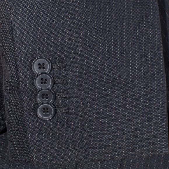 Banana Republic Men's Jacket 40R Navy Pinstripe  Cotton - Picture 4 of 6